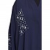 Front open Kaftan abaya with handwork-Navy Blue